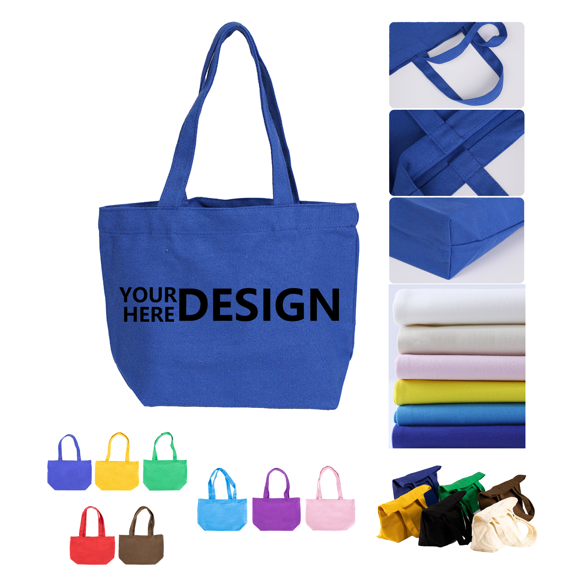 Vibrant Hued Canvas Handbag 1