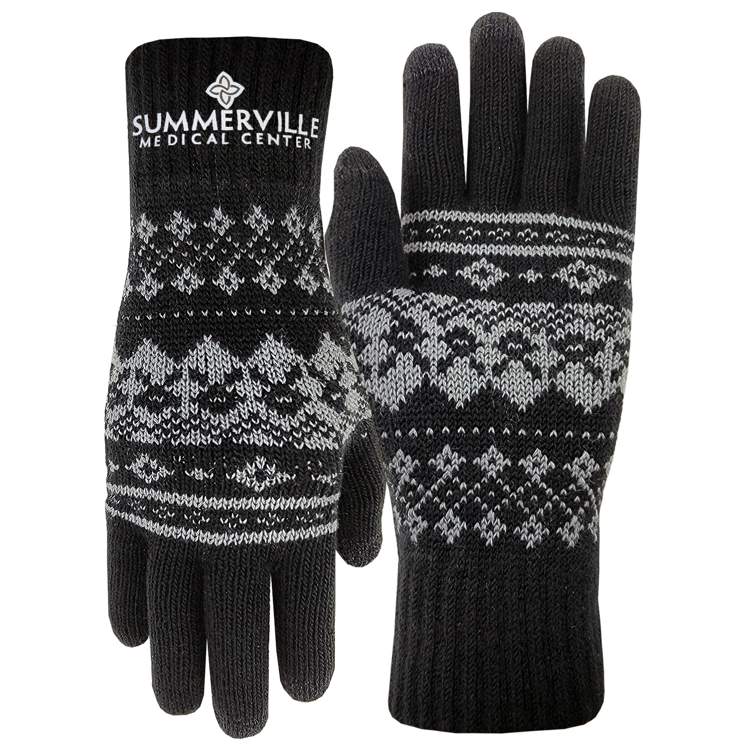 Winter Knit Text Gloves with Oversized DTF on Top of Hand