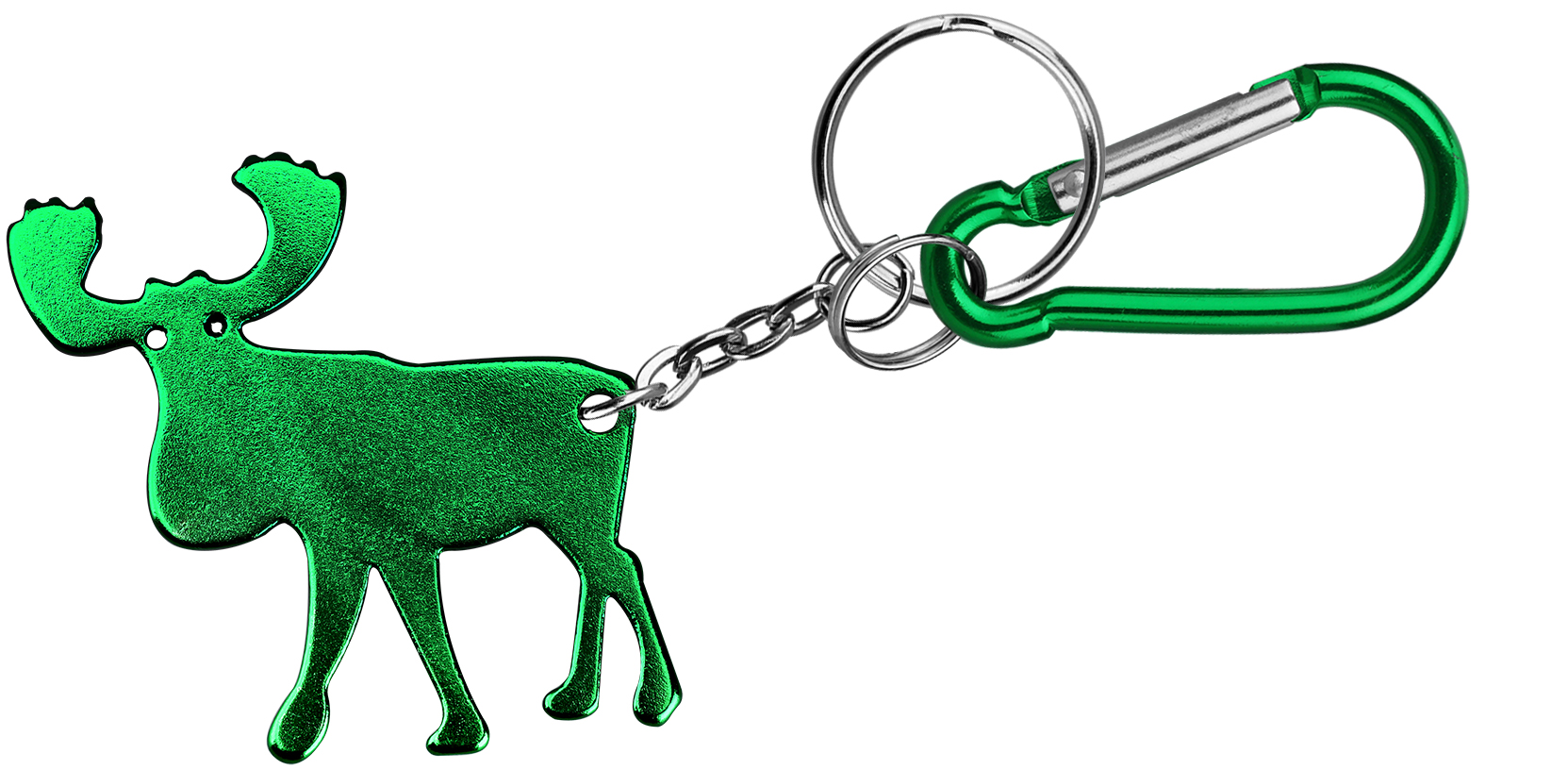 Elk shape bottle opener with key chain and carabiner 4