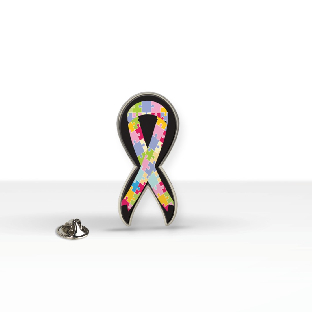 Express Lapel Pin (1.25 x 0.5 in  Awareness Ribbon) 1