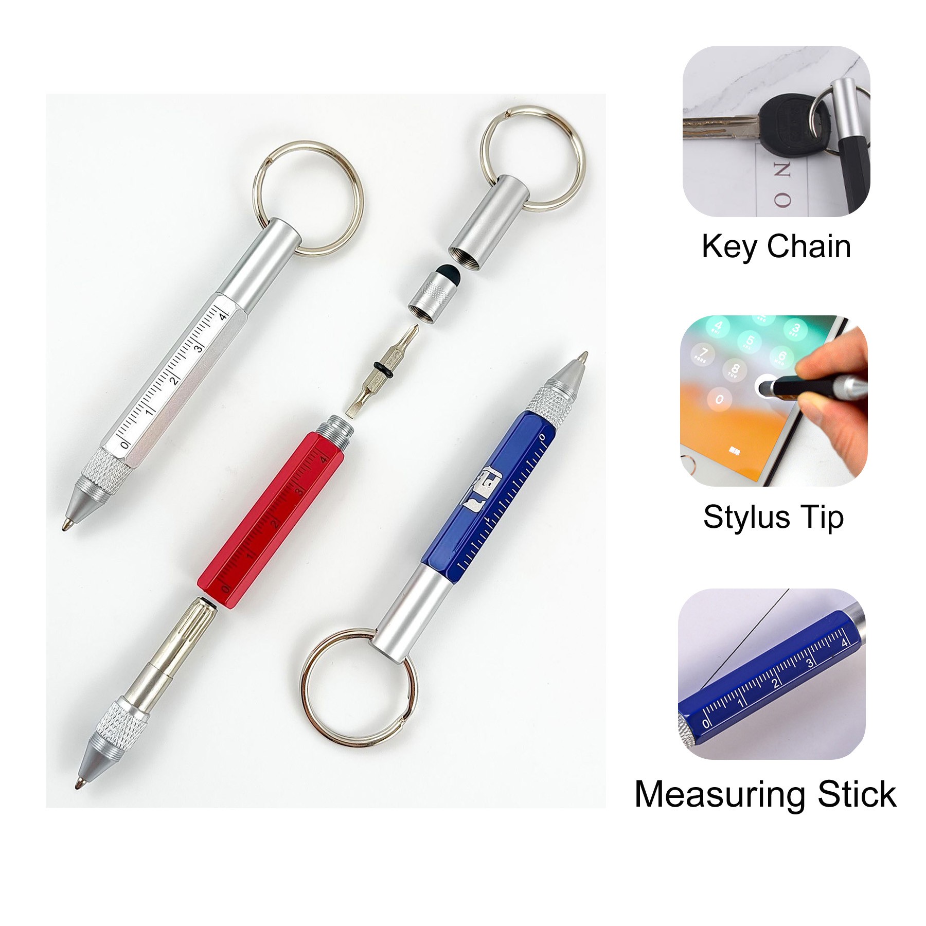 6-In-1 Key Ring Pen Practical 2