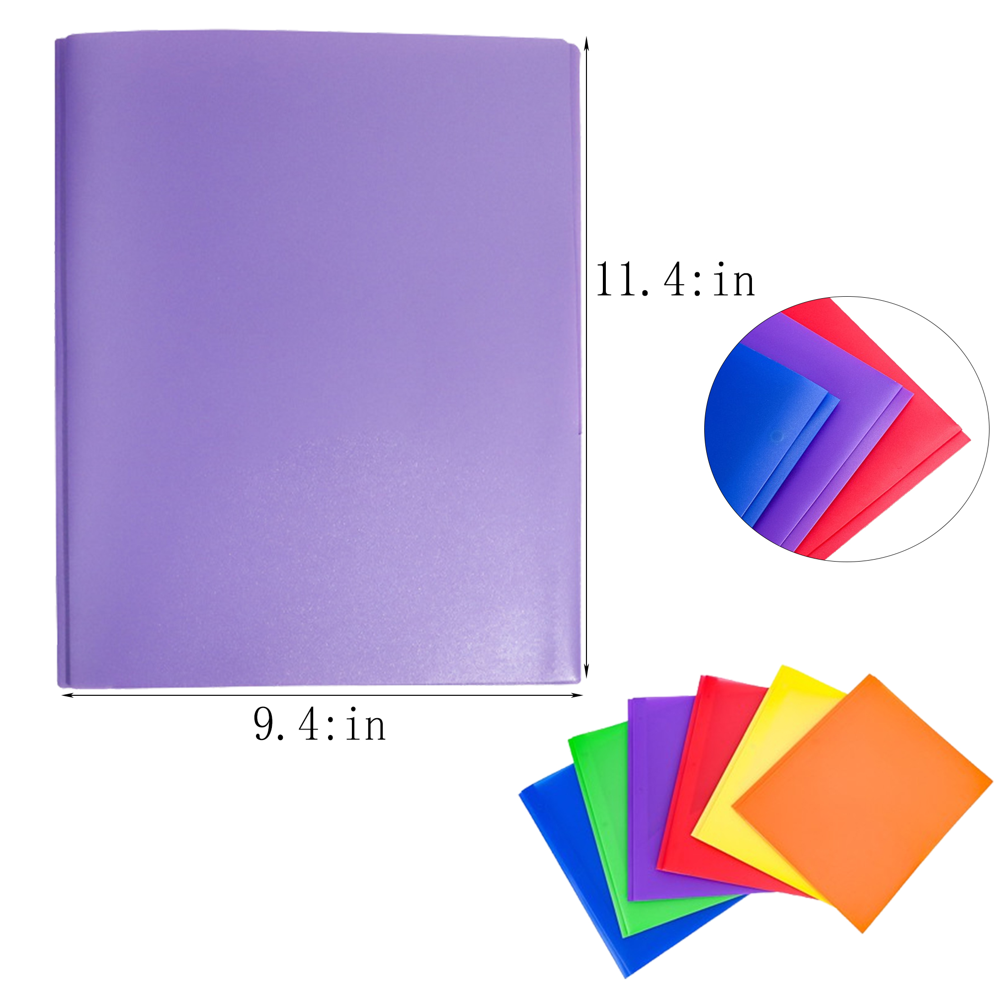 Portable Twin Pocket Plastic Folder 4