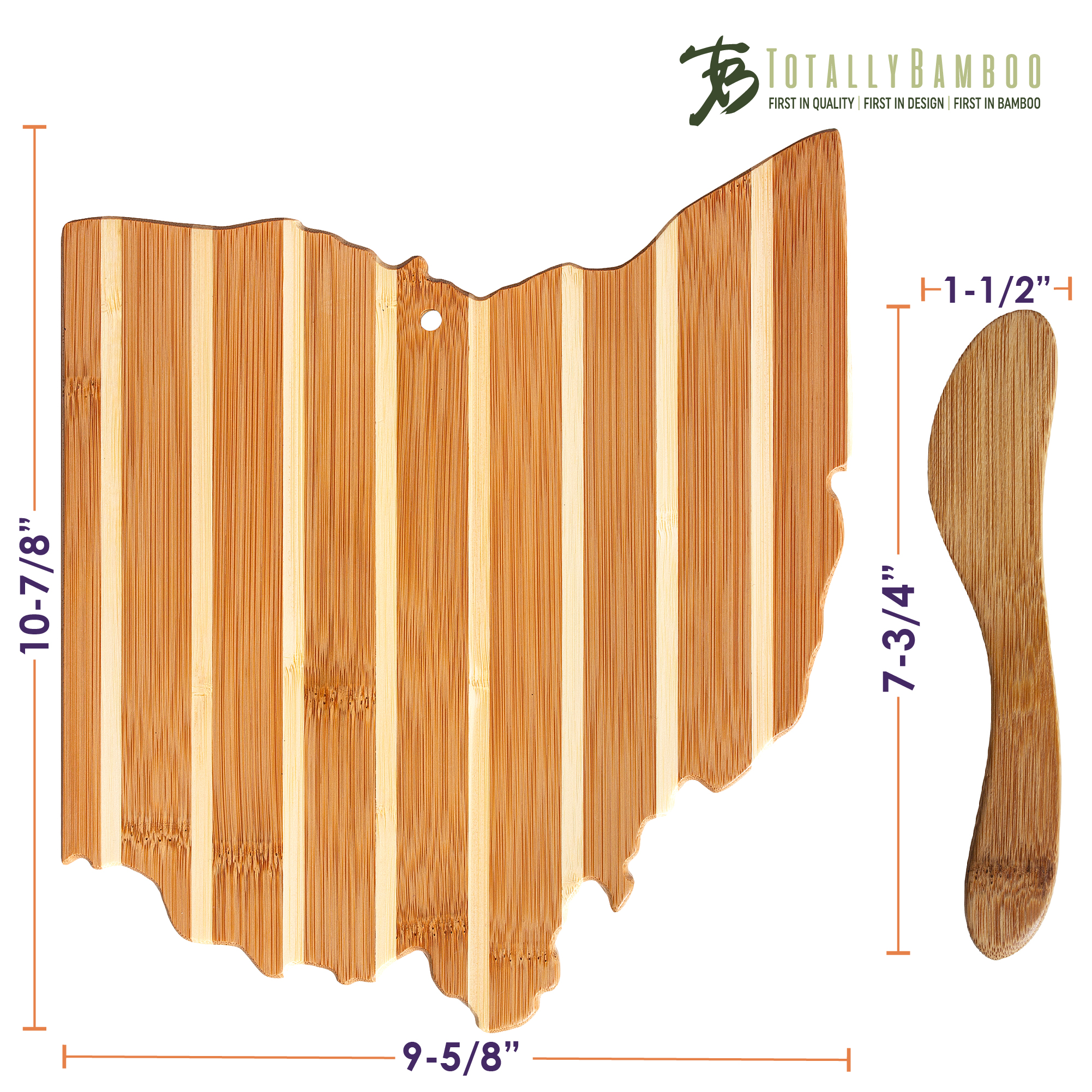 Ohio Charcuterie Board with Spreader Knife Gift Set 6