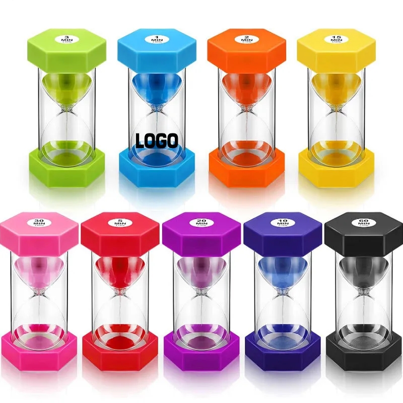 Custom Logo 30-Minute Acrylic Sand Timer Bulk for Office Kids Yoga Focus 2