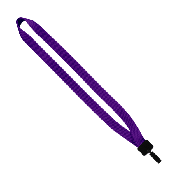 3/4" Smooth Nylon Lanyard with Plastic Clamshell & Bulldog Clip 14