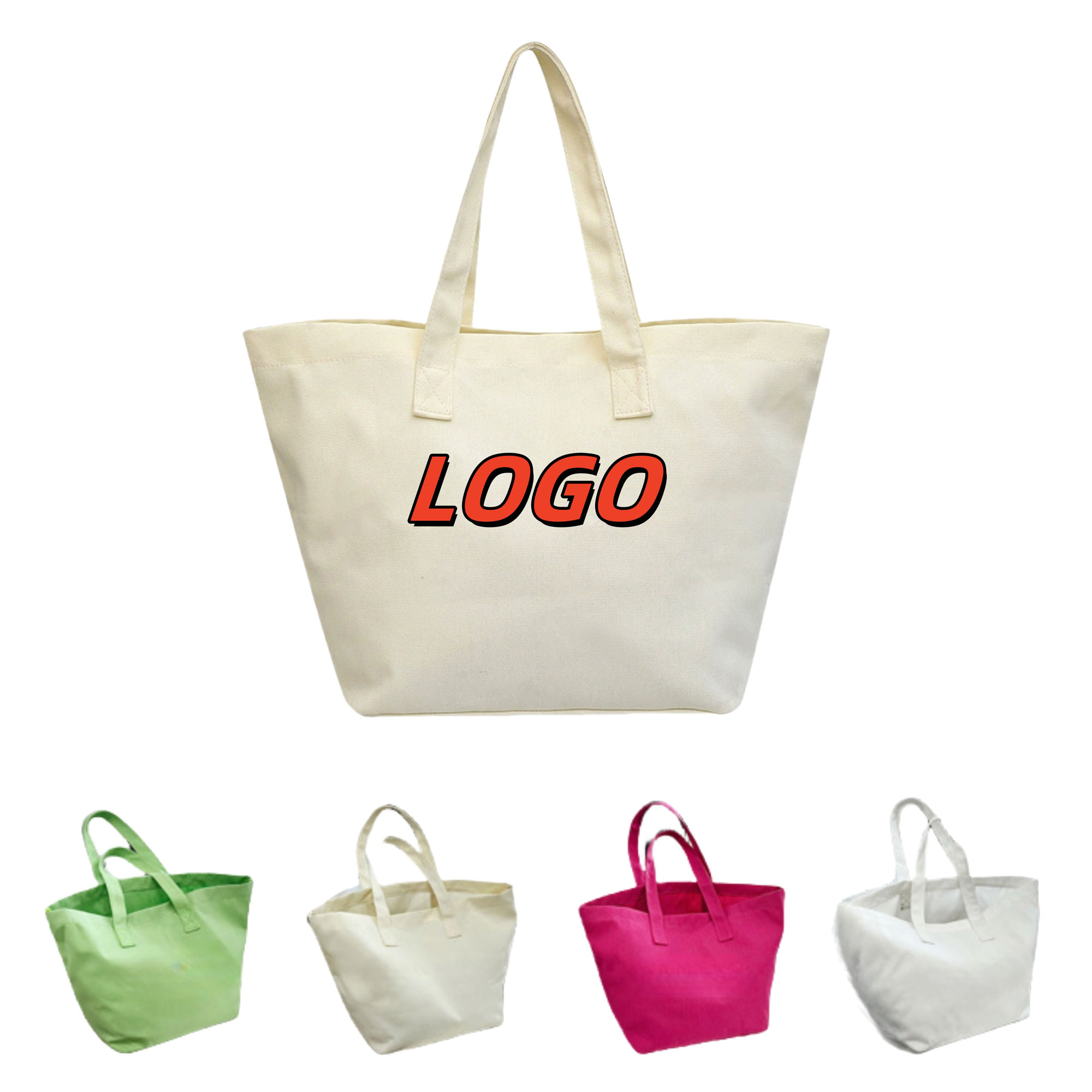 Large Grocery Canvas Tote Bag, custom tote bag with logo imprint 2