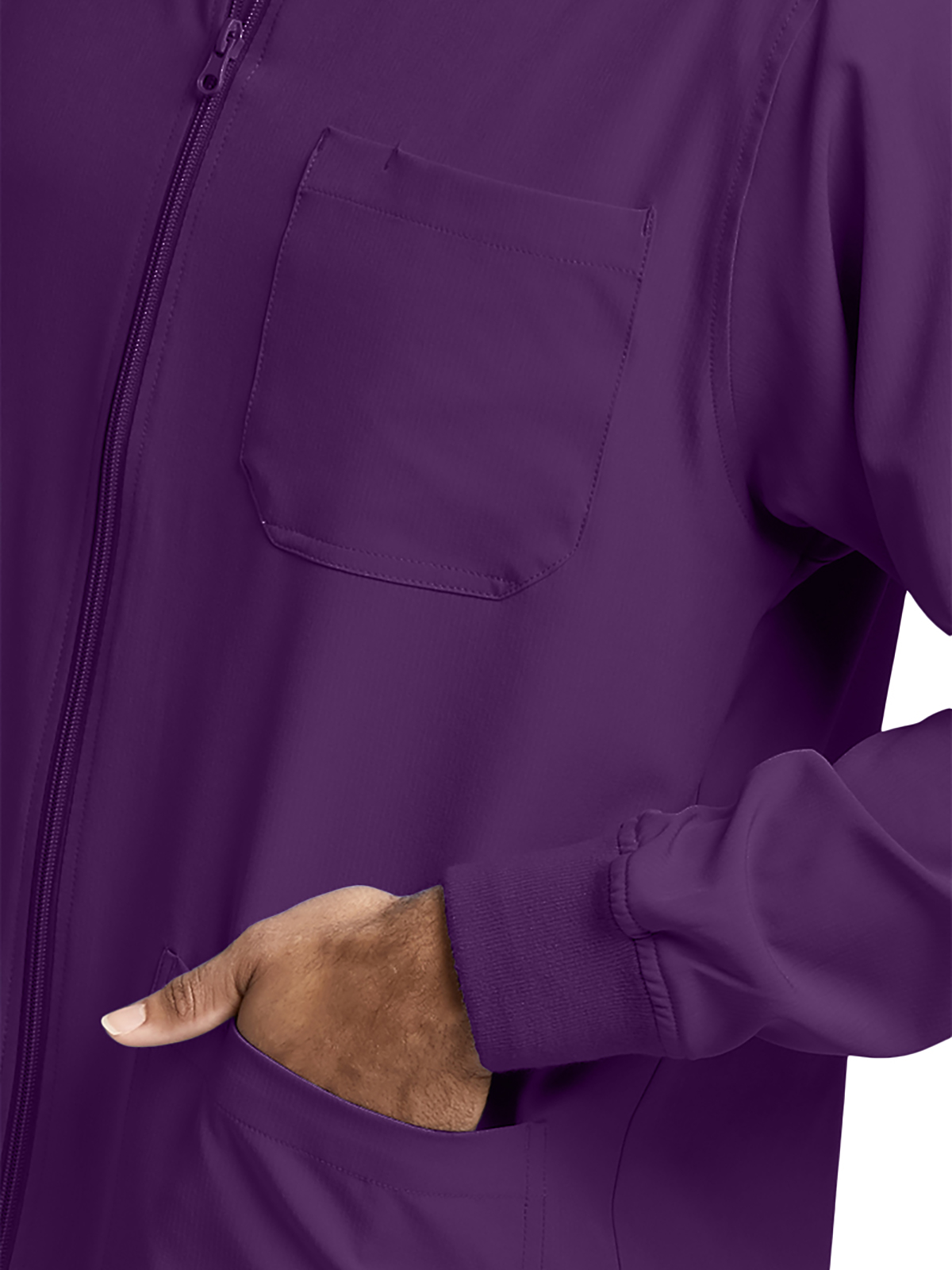 Skechers - Men's Three-Pocket Zip-Up Structure Warm-Up Scrub Jacket 4