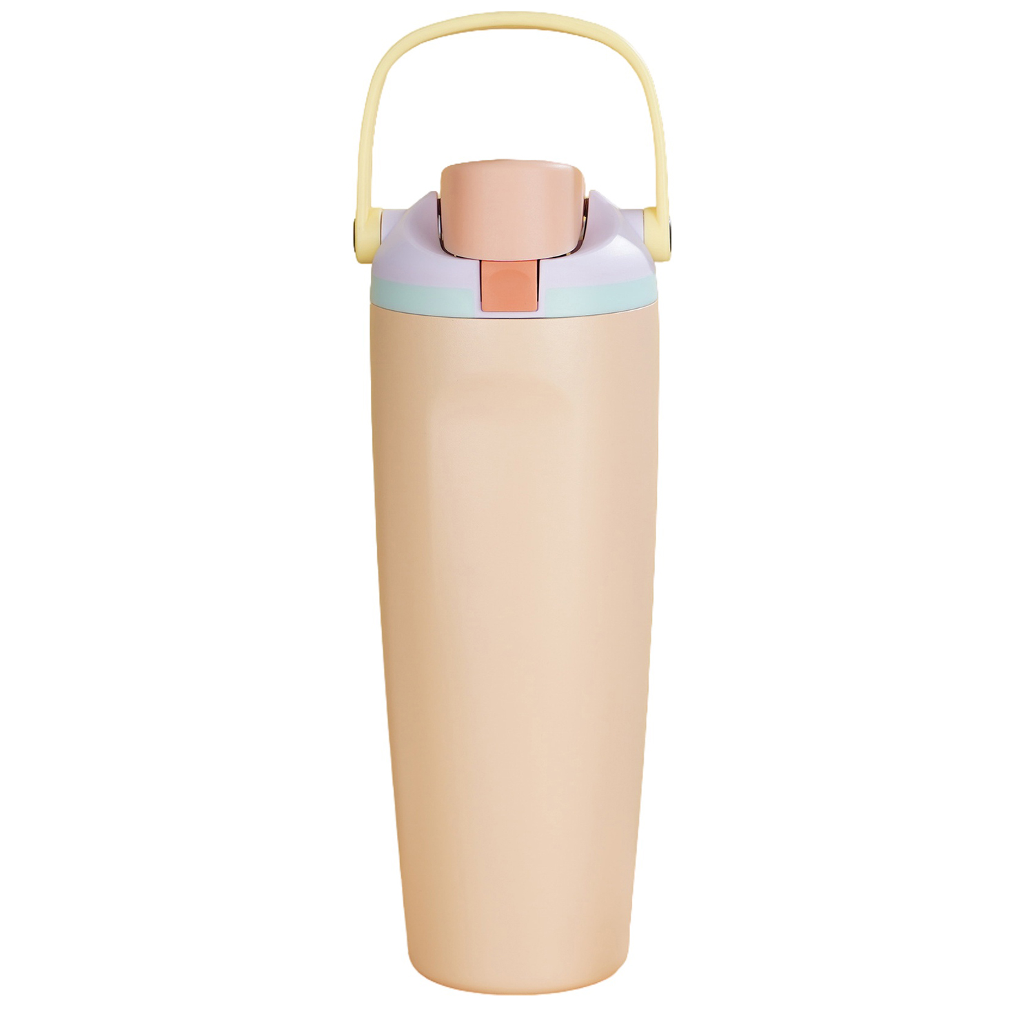 30oz Stainless Steel Foldable Handle Water Bottle with Straw, custom water bottle with logo imprint 2