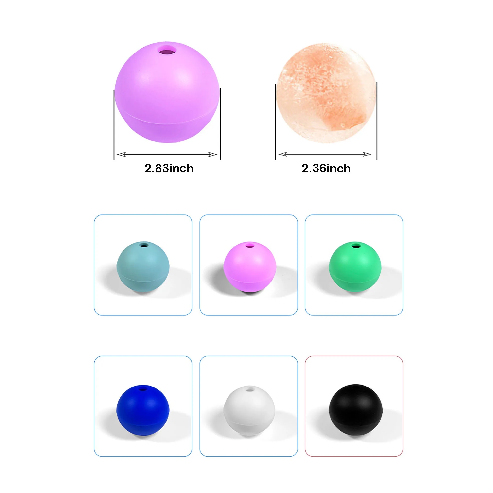2.4" Round Ice Cube Mold 3