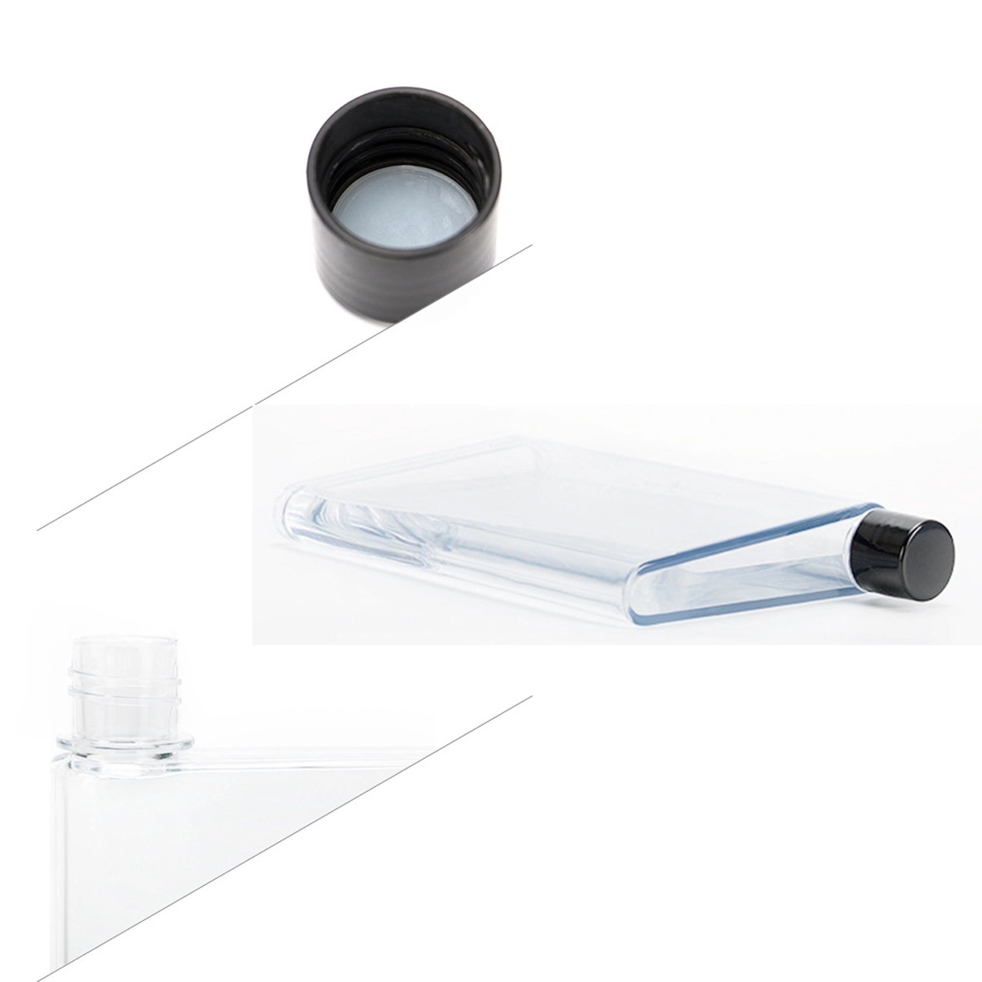 A5 14oz Portable Memo Bottle Flat Coffee Juice Square MOQ50 2