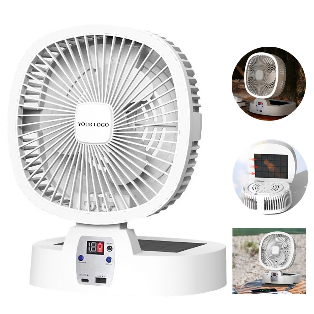 Outdoor Camping Fan Charging Foldable Desktop Solar Energy 3