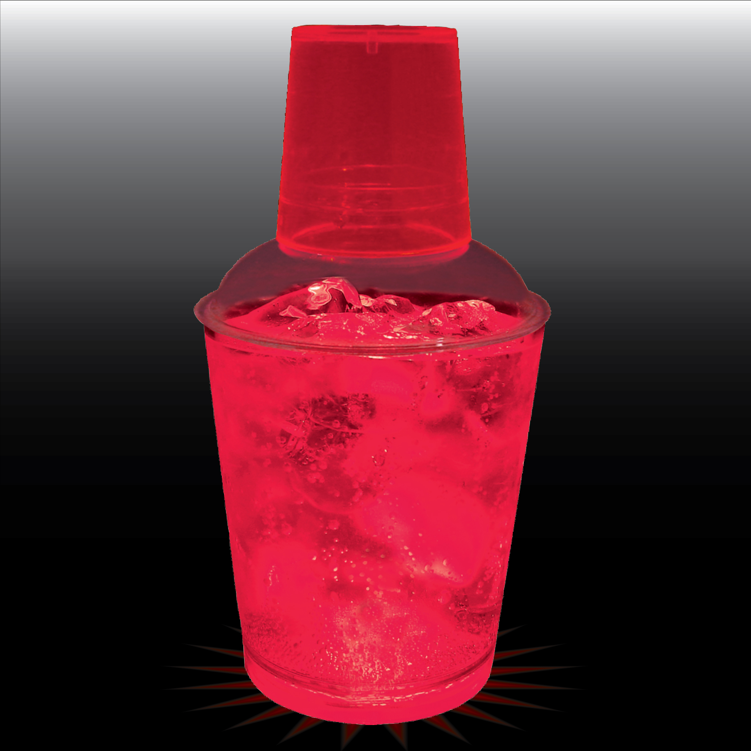 12oz Single Light 3 Piece Plastic Cocktail Shaker 24