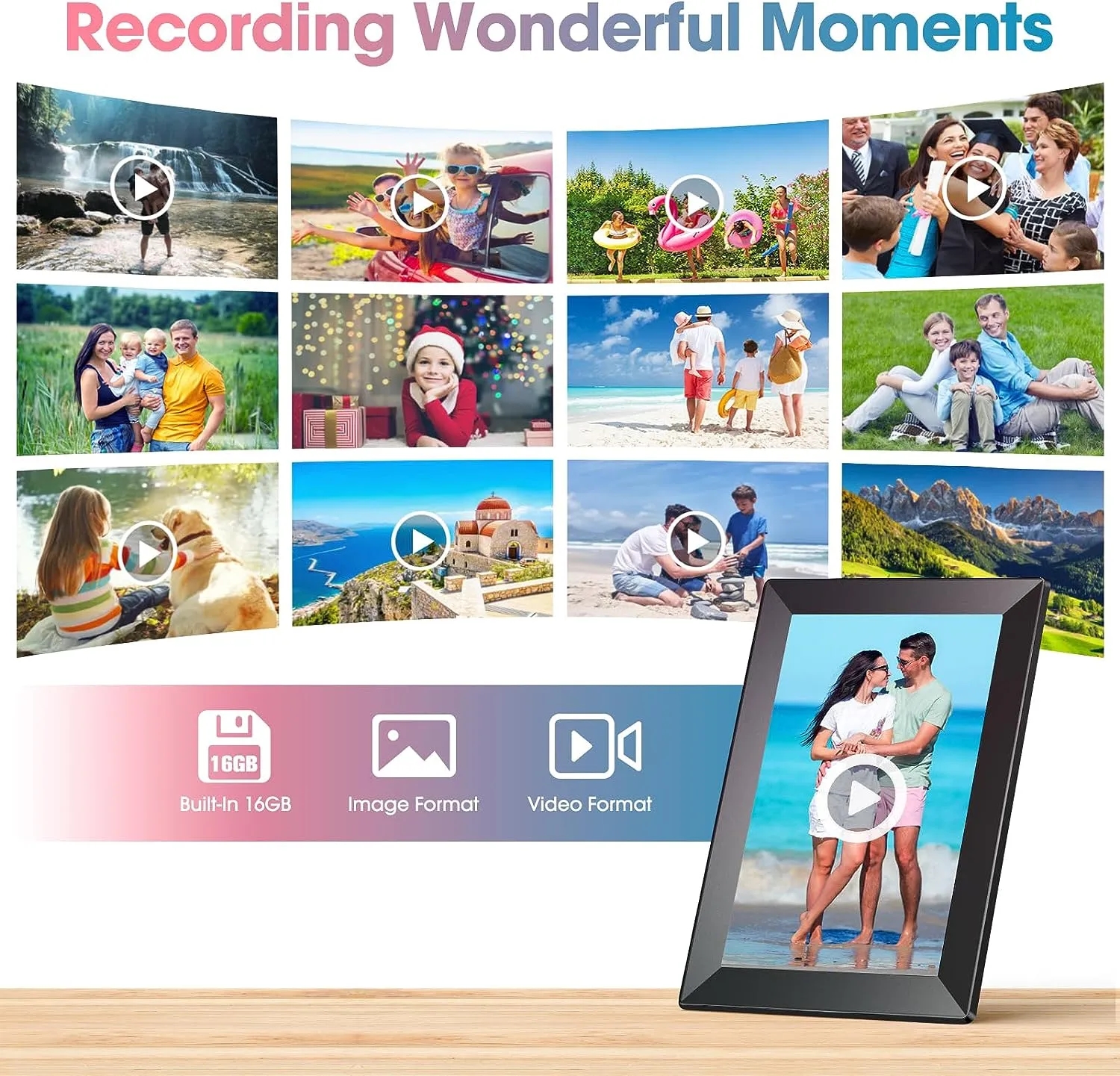 WiFi 10.1" Digital Picture Frame with 1280x800 Resolution 7