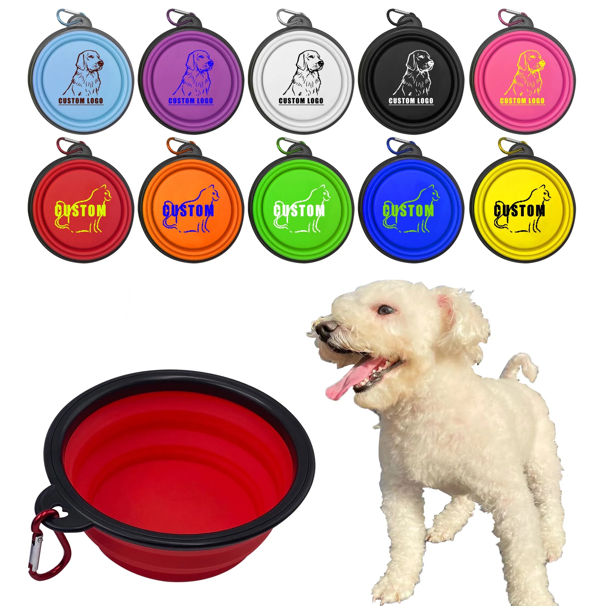 Collapsible Pet Bowl with Carabiner 7