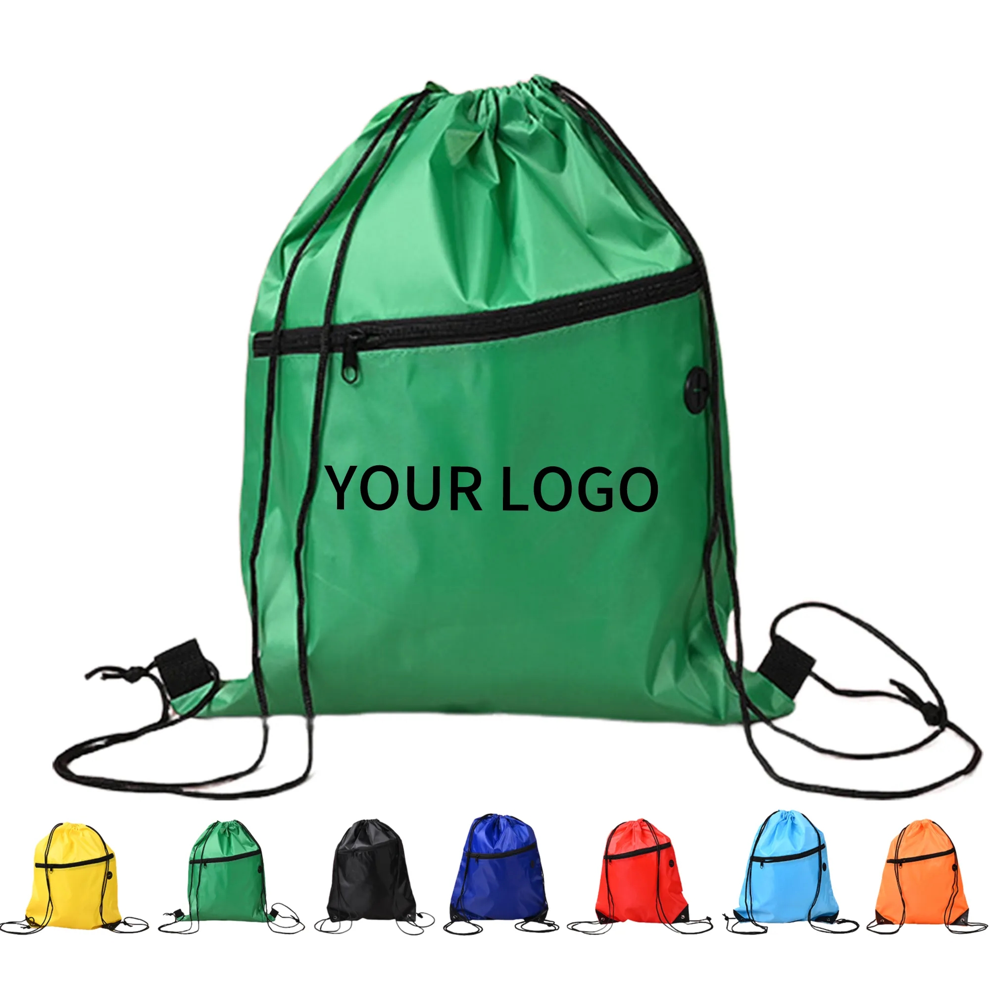 Waterproof Drawstring Backpack Polyester Practical for Hiking Beach 1