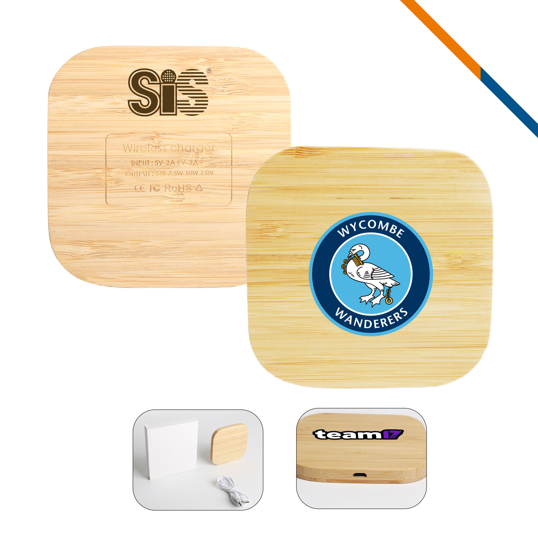 Angulum Bamboo Wireless Charger 2