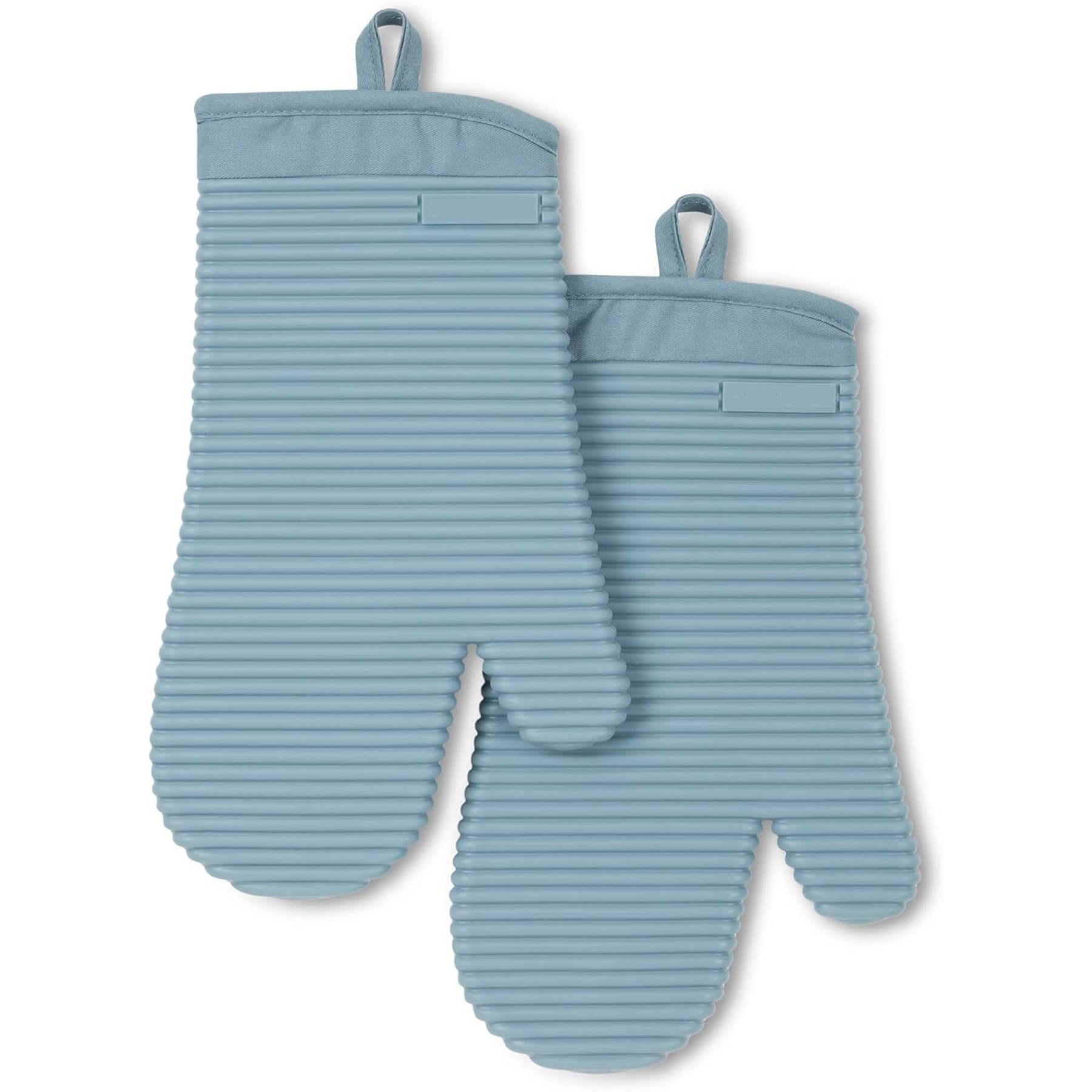 2 Pack Set Ribbed Soft Silicone Oven Mitts 3