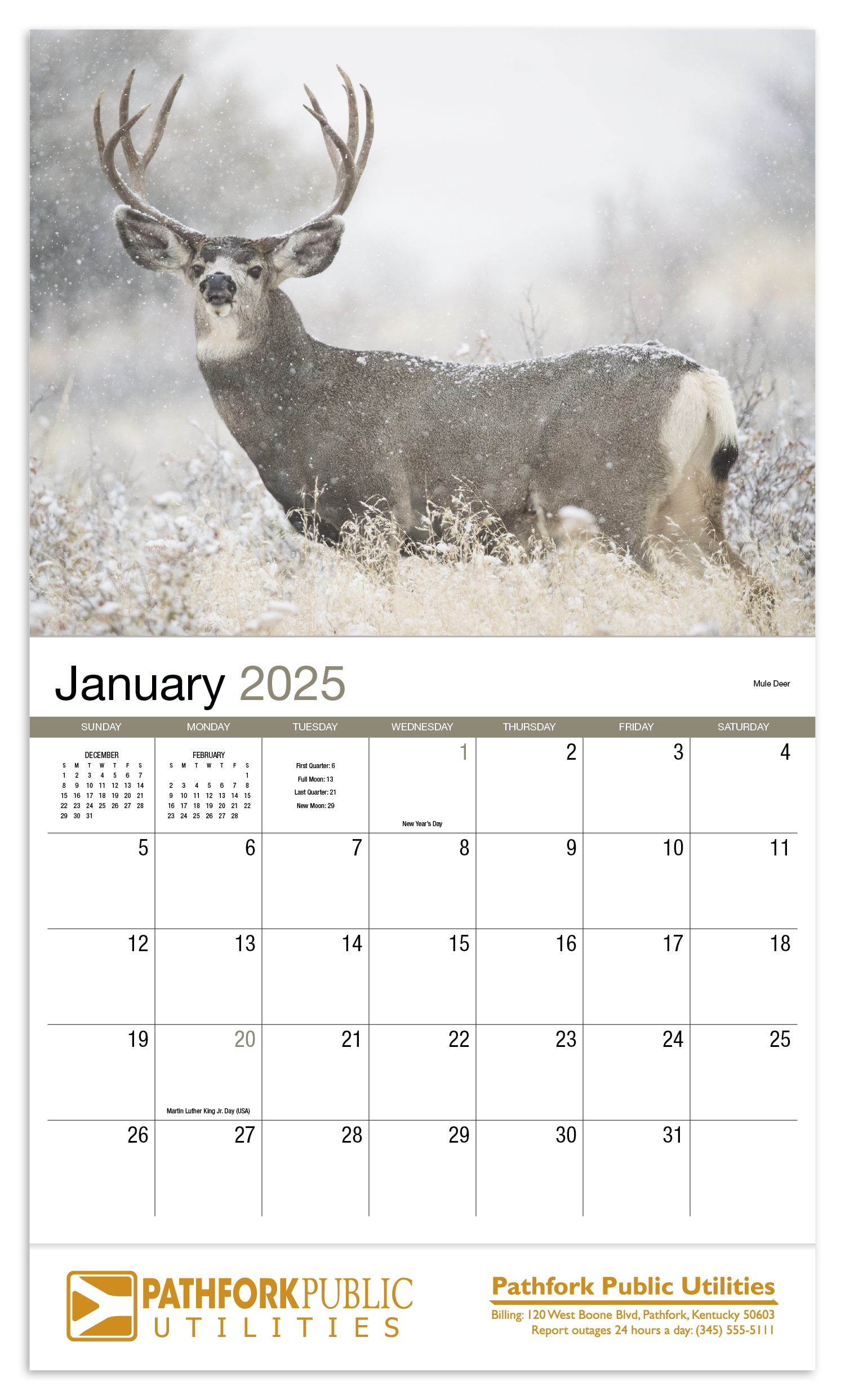 HotLine® Products Wildlife Appointment Calendar - Stapled 4