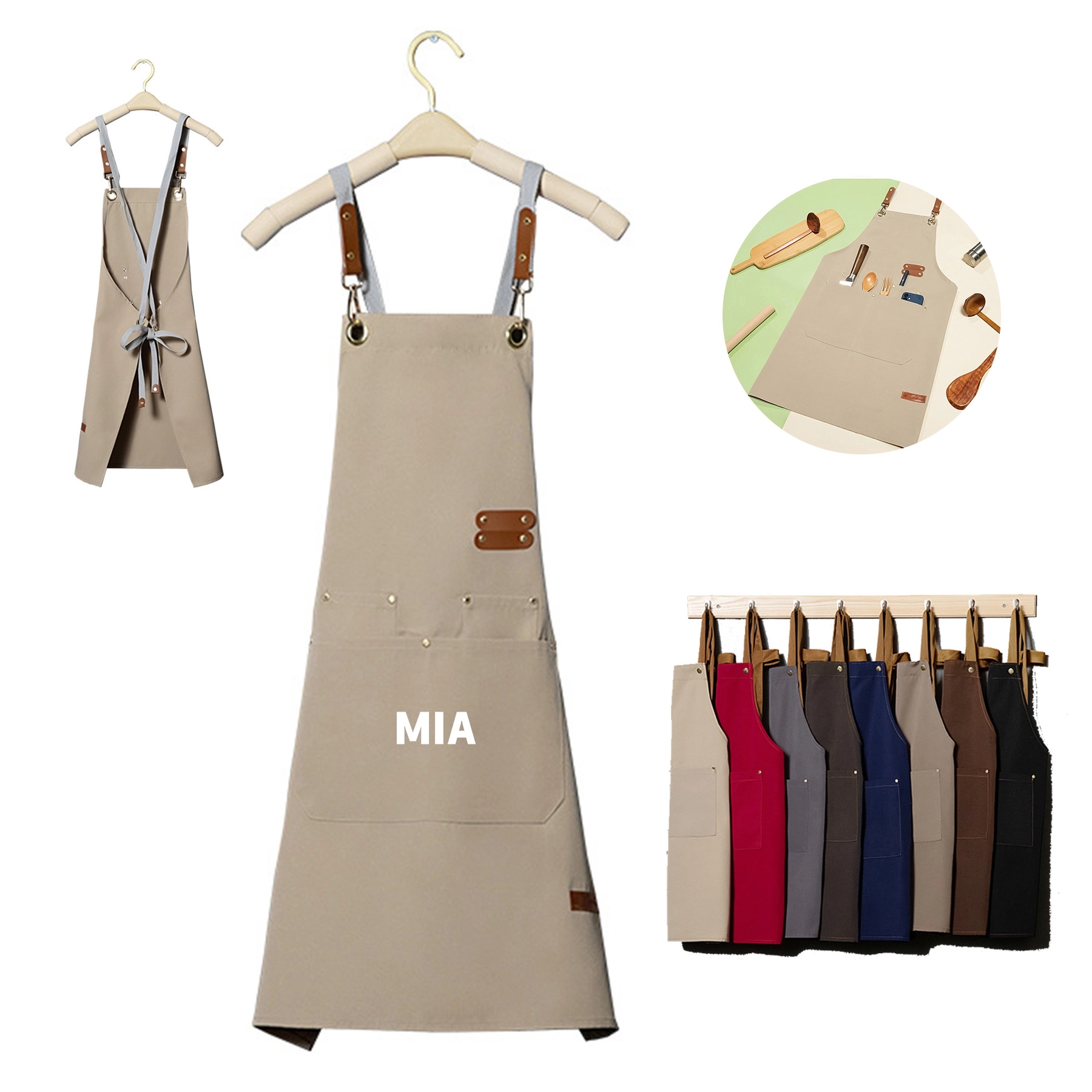 Chef Back Apron For Men Women With Adjustable Straps Large 2