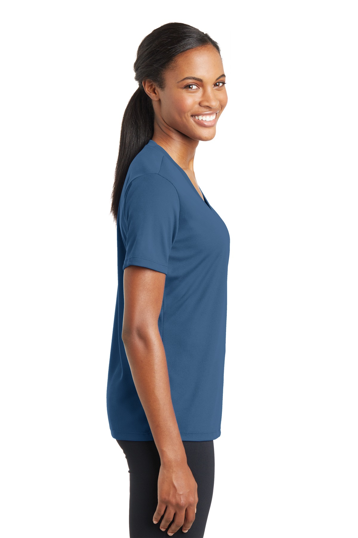 Sport-Tek Women's PosiCharge RacerMesh V-Neck Tee. LST340 74