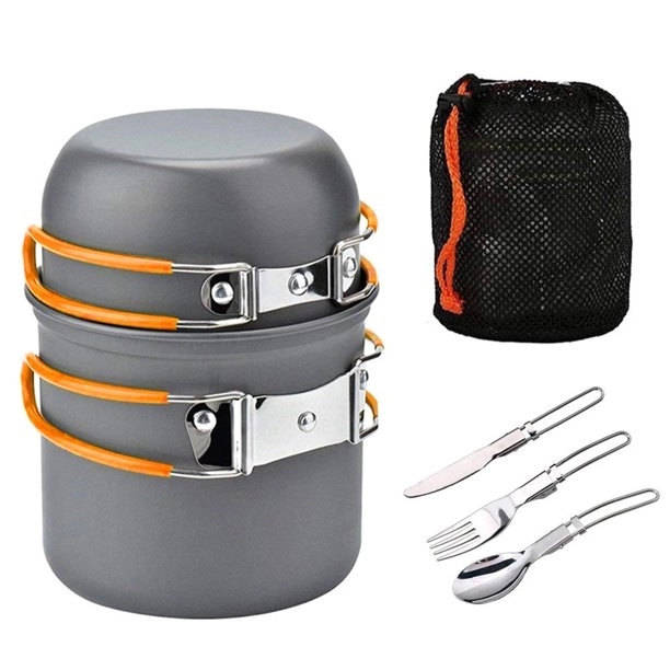 5Pcs Lightweight Camping Cookware Mess Kit 2