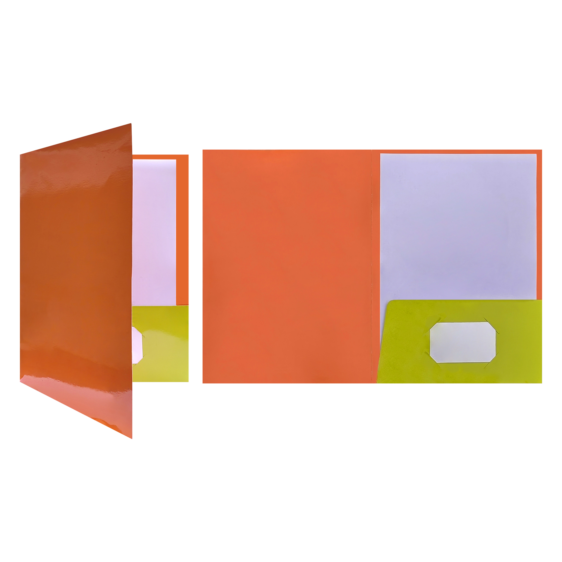 A4 Full Color 250g White Paper Folder W/ UV Gloss 3