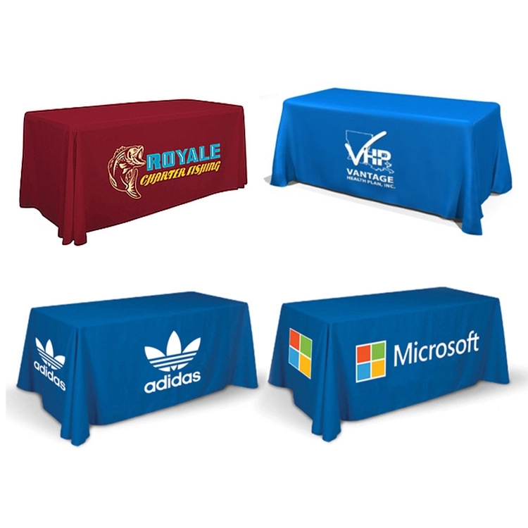 6Ft Customized Trade Show Table Cover with Any Custom Logo 2
