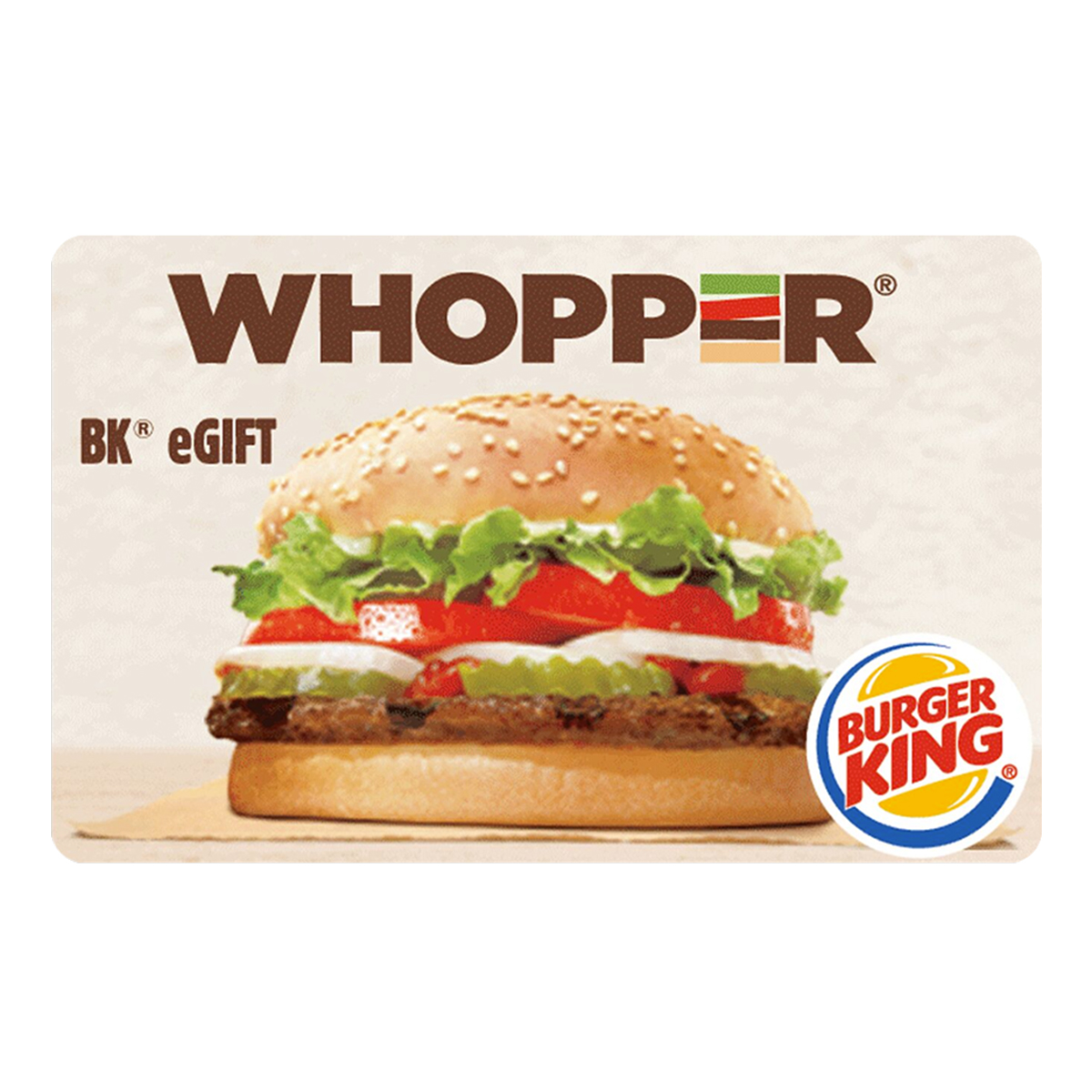 Burger King Gift Card 1