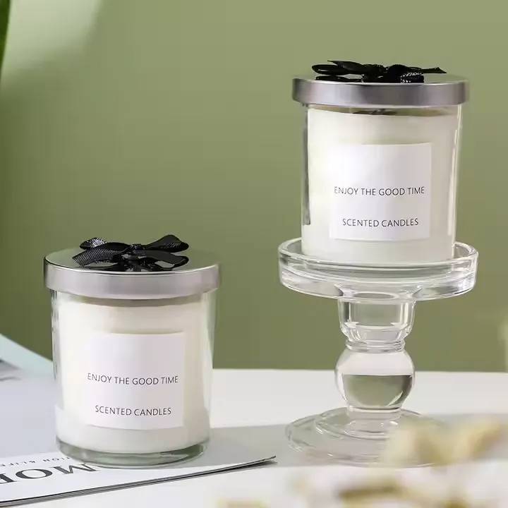 Essential oil scented candles bedroom lasting glass ornament 4