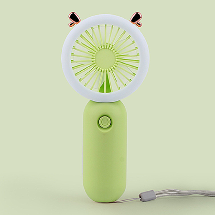 Lightweight Compact 5 Fold Umbrella With Portable Fan With Light Gift Set 2