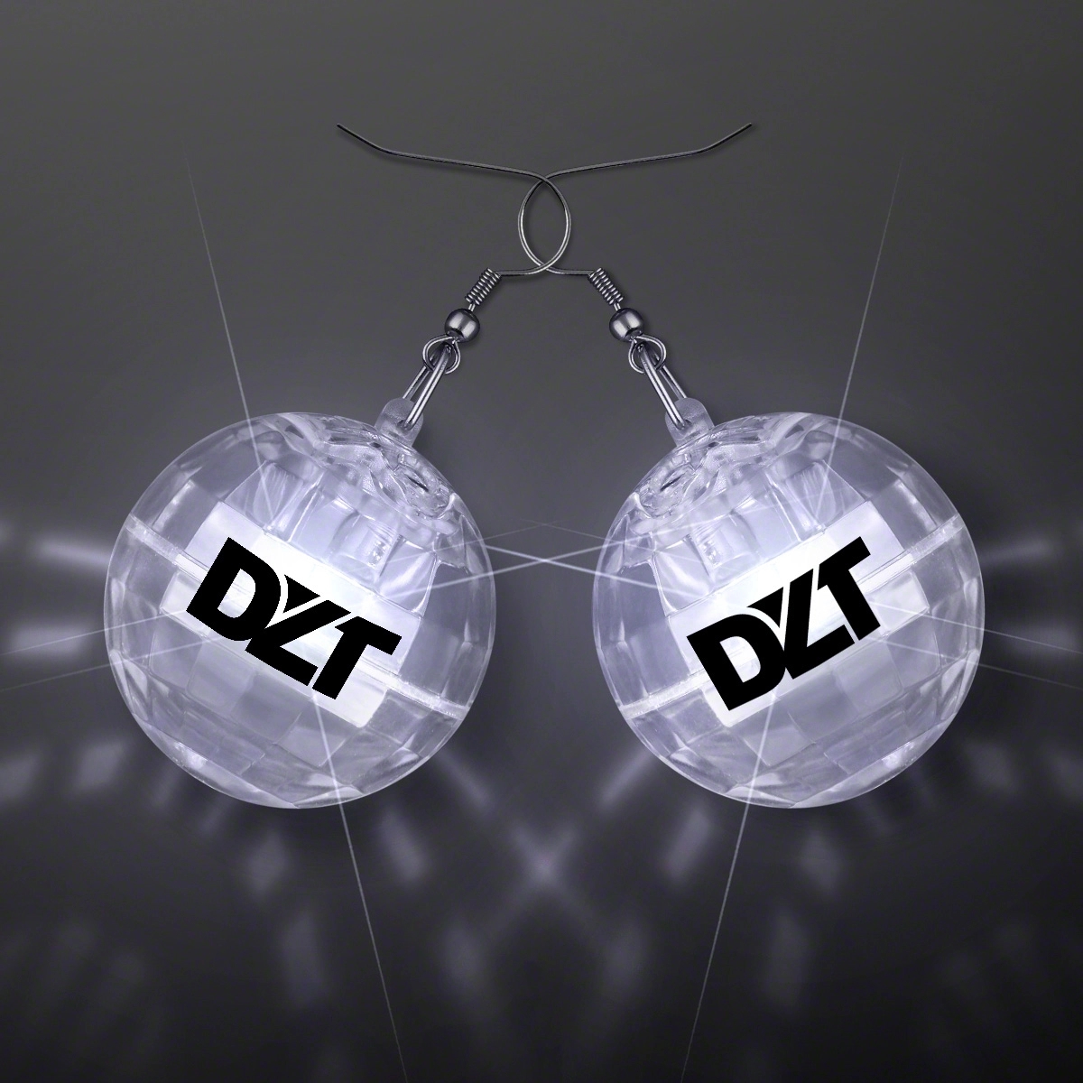 Light Projecting Disco Ball Earrings, 1 Pair 4