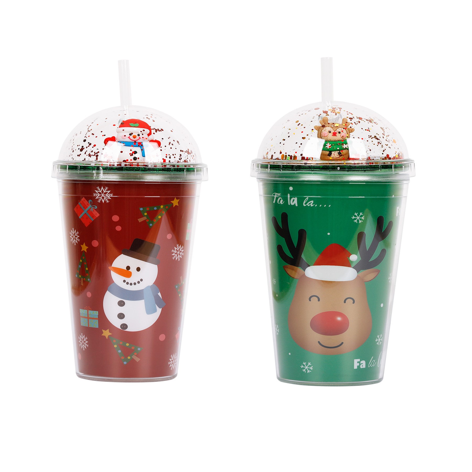 15oz Reusable Christmas Cup with Straw (direct import) 3