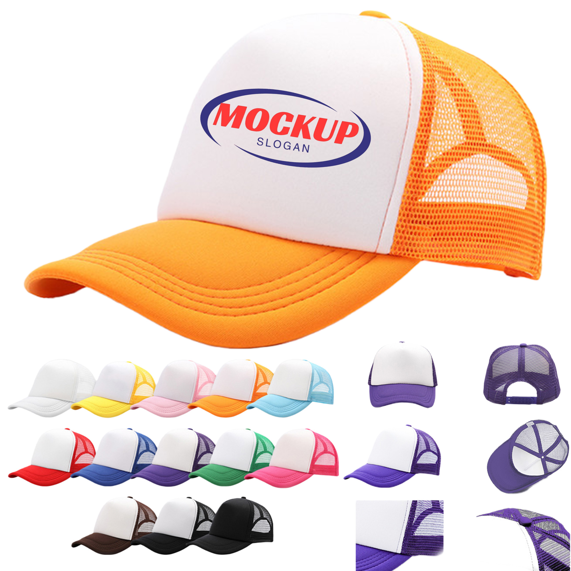 5 Panel Mesh Back Baseball Cap 12