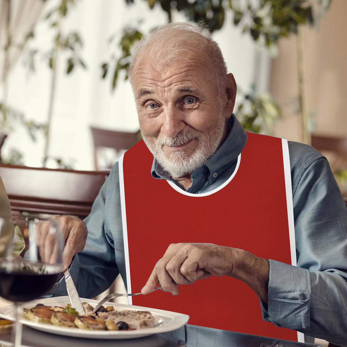 Unisex Adult Bibs for Elderly Women Men 4