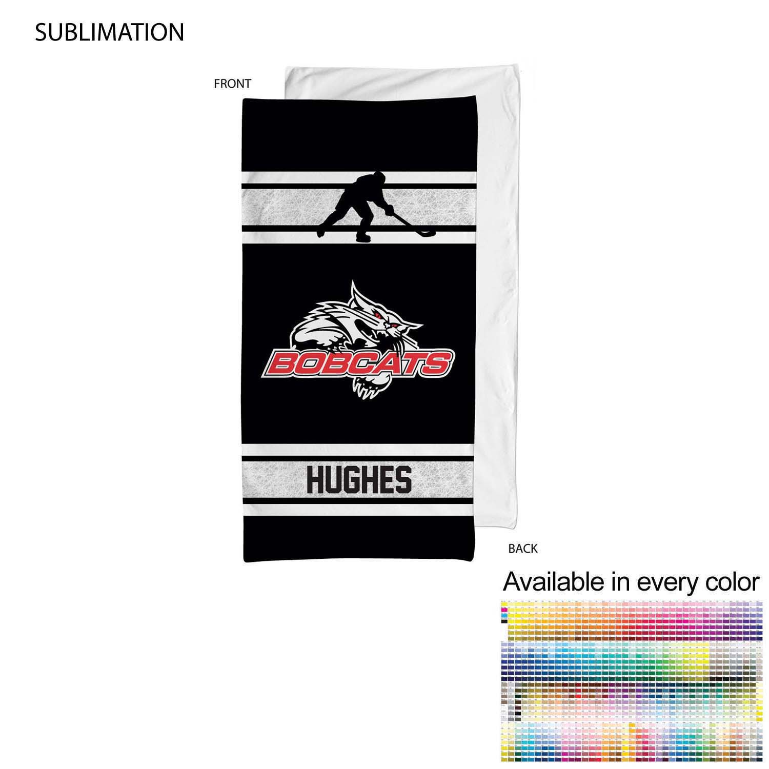 Team Towel in Plush and Soft Velour Terry Cotton Blend, 24x48, Sublimated Bench, Shower Towel 6