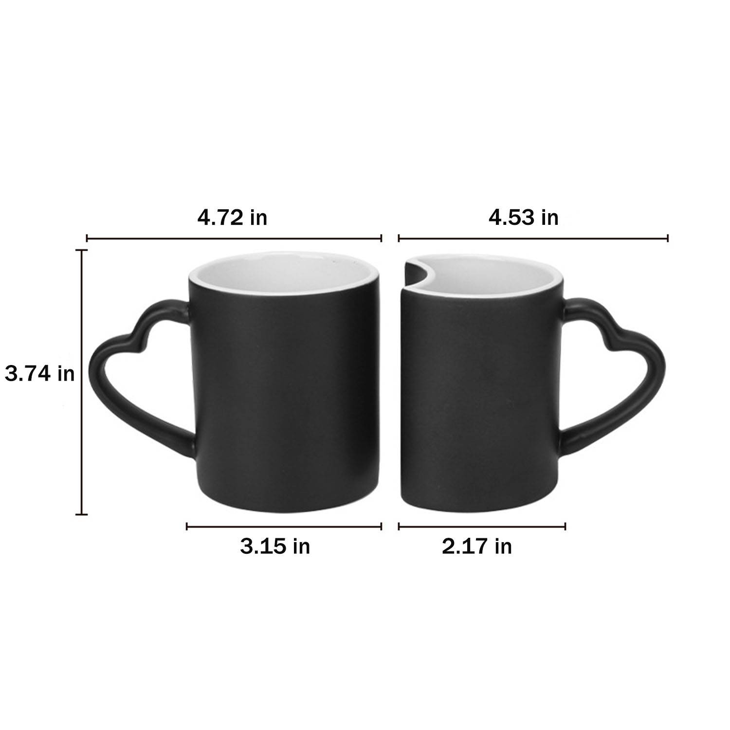11oz Sun and Moon Design Color Changing Ceramic Couple Mugs 7