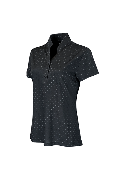 Women’s Greg Norman Micro Pique Spinner Print Polo 4