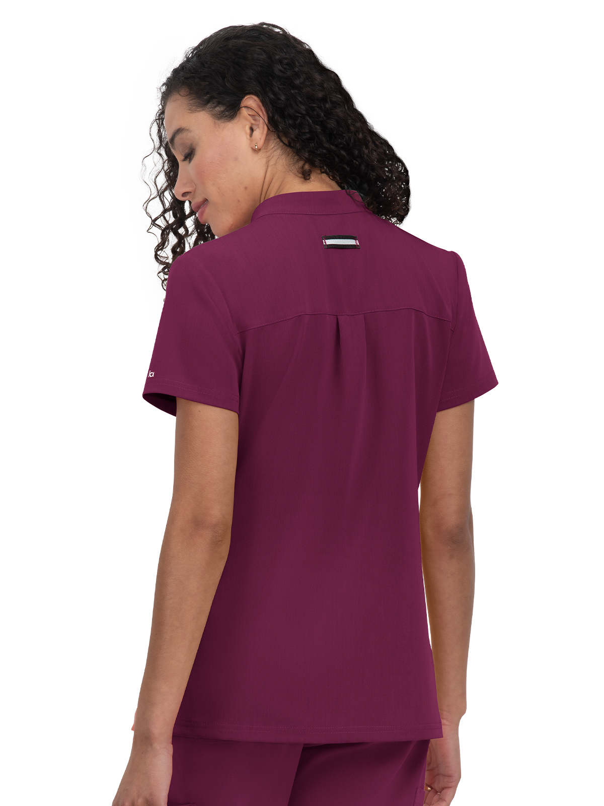 koi - Next Gen - Women's Four-Pocket Zipper-Neck Mandarin Collar Driven Top 14