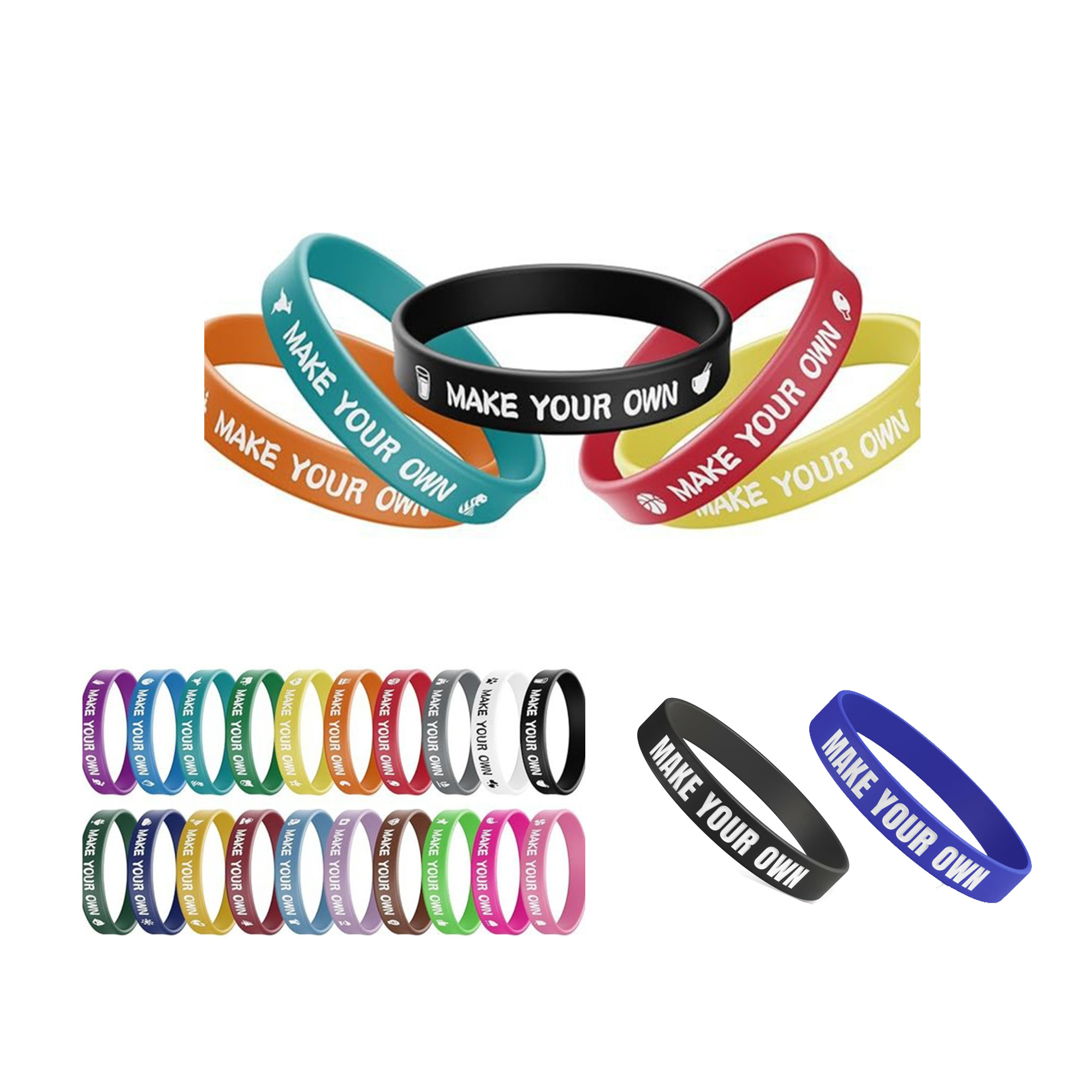 Silicone Bracelet with Debossed Imprint 2
