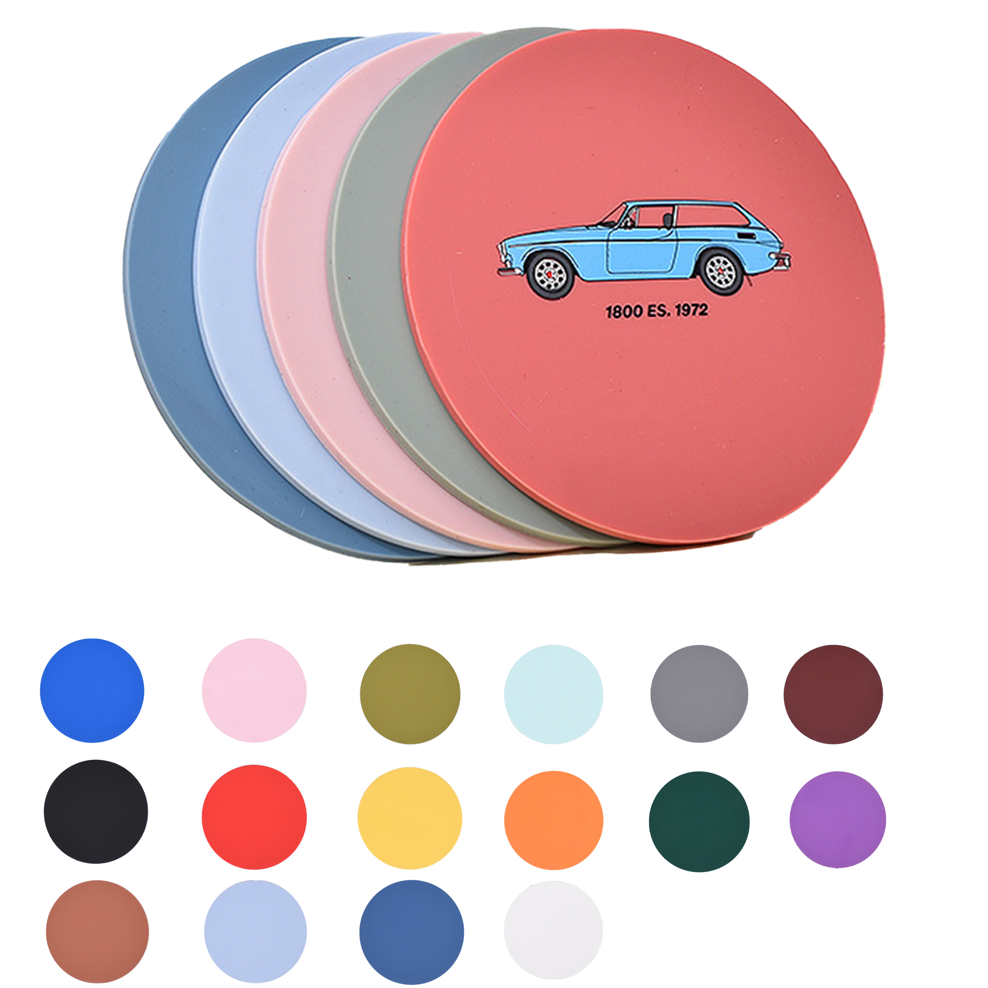 Full Color Non-Slip PVC Table Coaster For Drink MOQ50 3