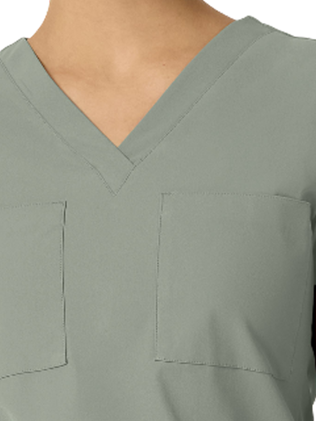 Parkley Kinetic - Women's Two-Pocket CELINE Tuck Band V-Neck Top 15
