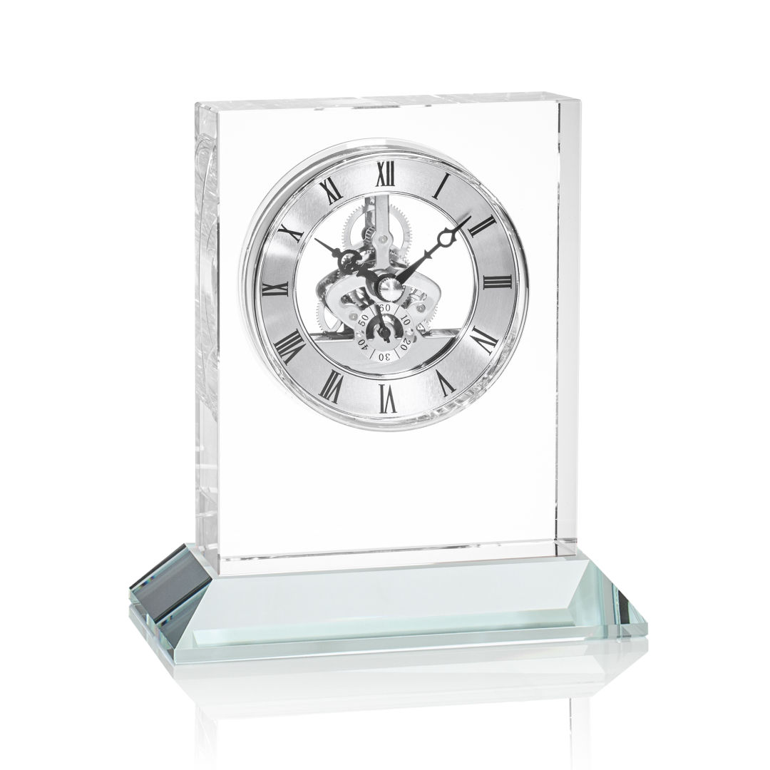 Ashland Clock on Base - Silver Dial 16