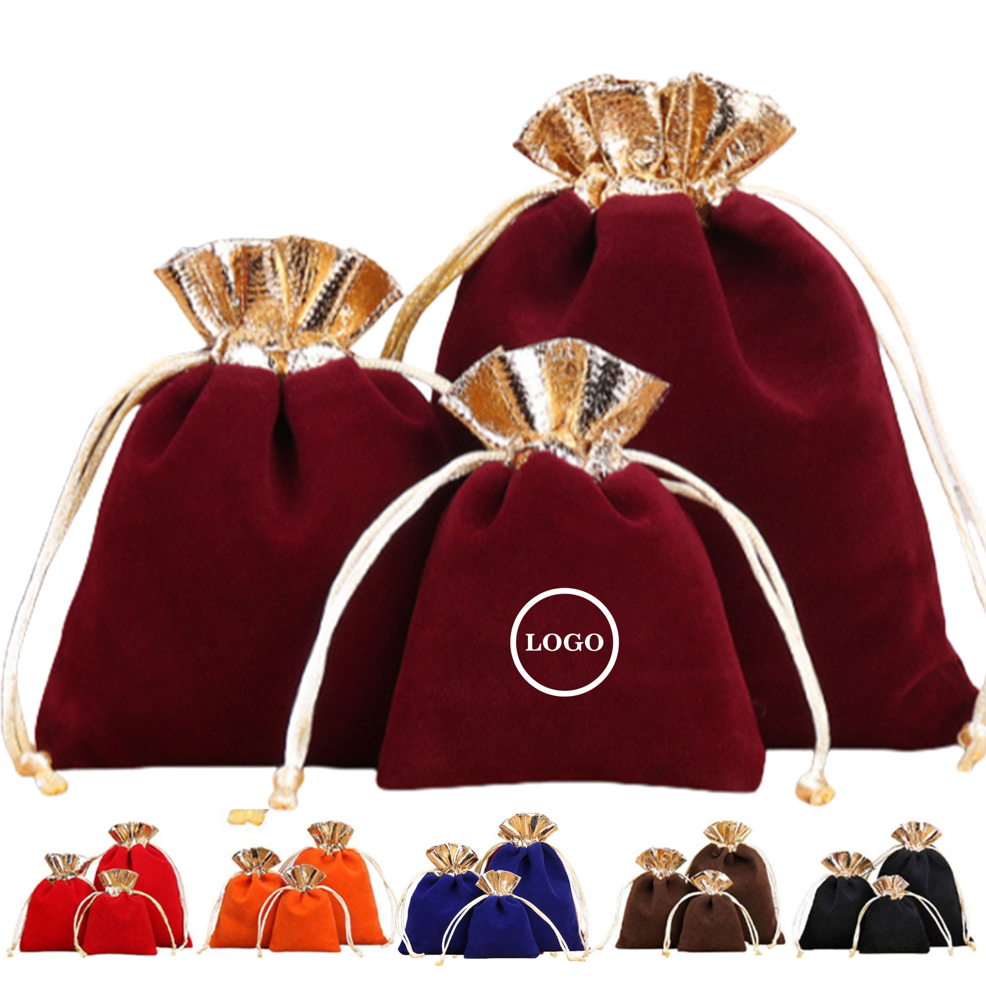 Customizable Velvet Drawstring Jewelry Bag 1