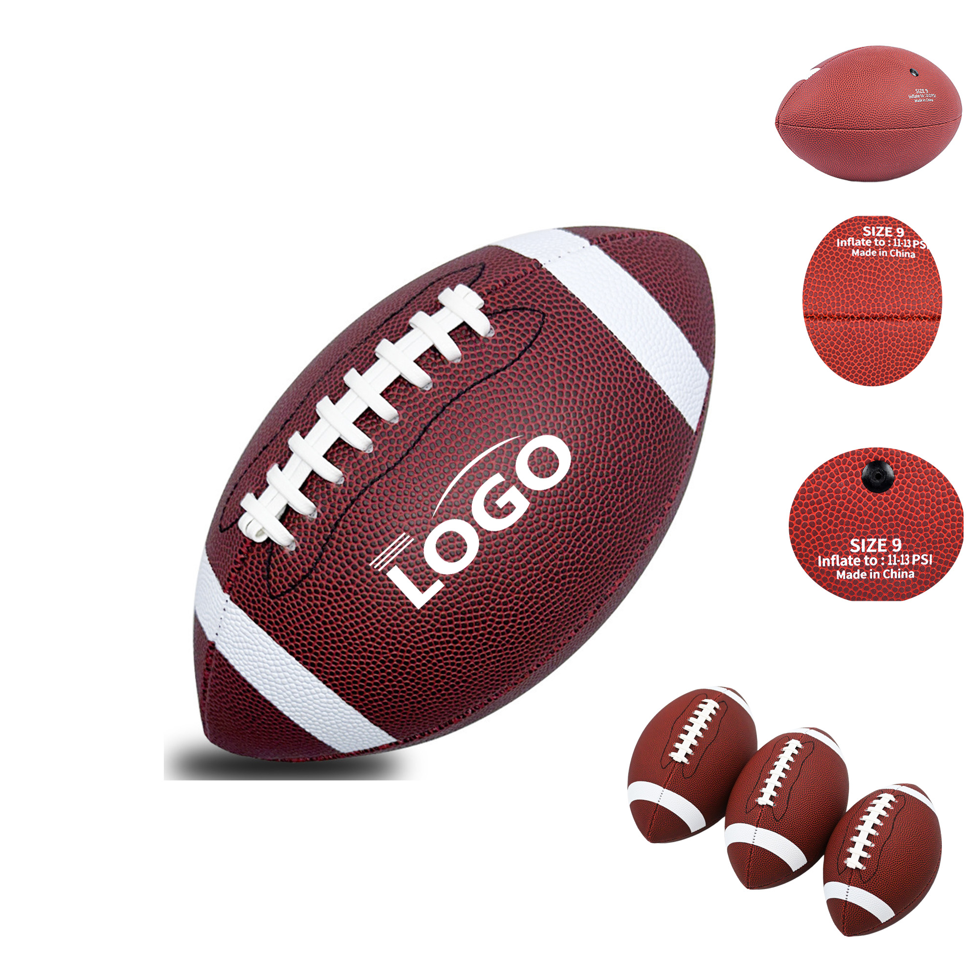 USA Size 9 PU Full Size Rugby Ball 2