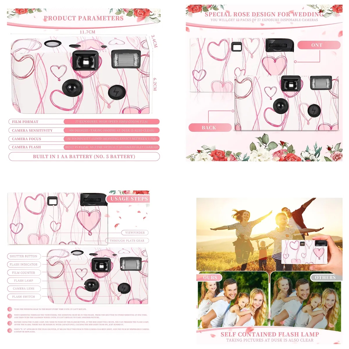 Disposable Camera for Wedding with Flash 3