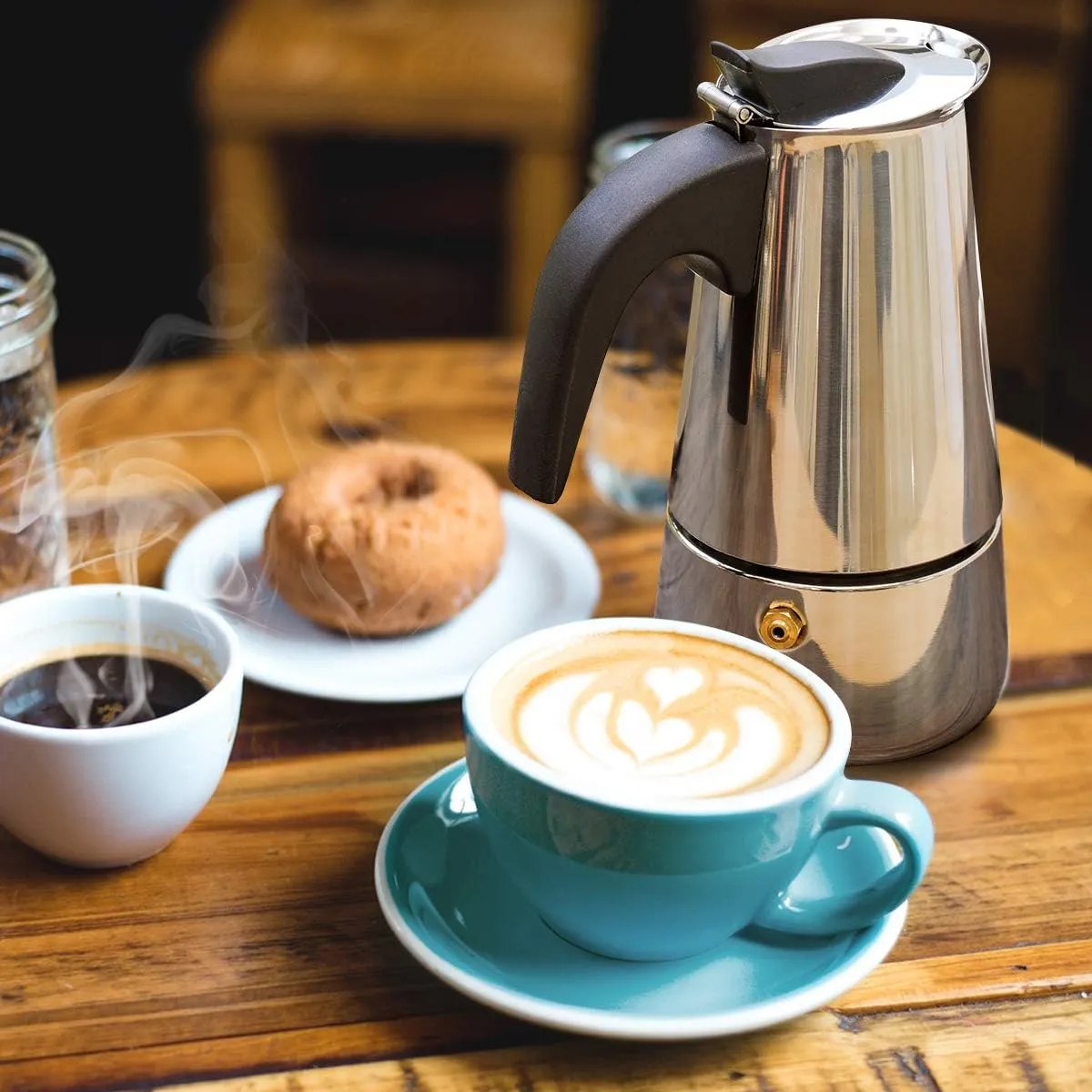 Espresso Moka Pot Percolator Coffee Machine Maker 7