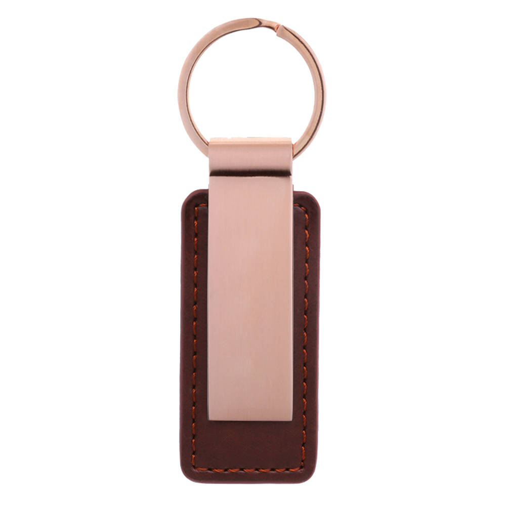 Leatherette & Metal Keychain 2