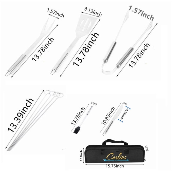 Stainless Steel Grilling Tools 9PCS Set 1