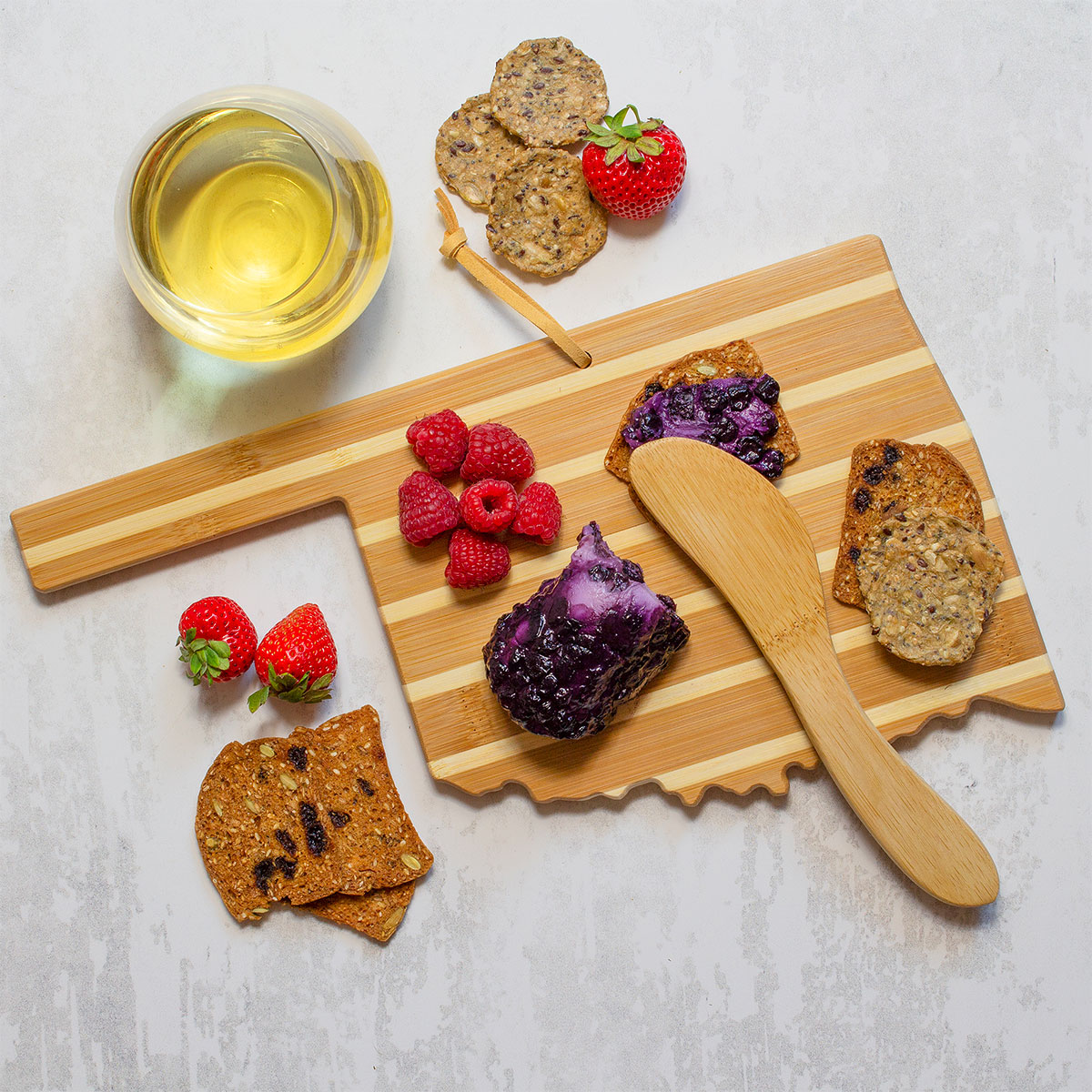 Oklahoma Charcuterie Board with Spreader Knife Gift Set 6
