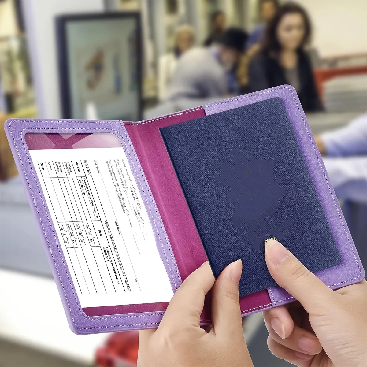 Passport Holder Case Wallet with Vaccine Card Slot 3